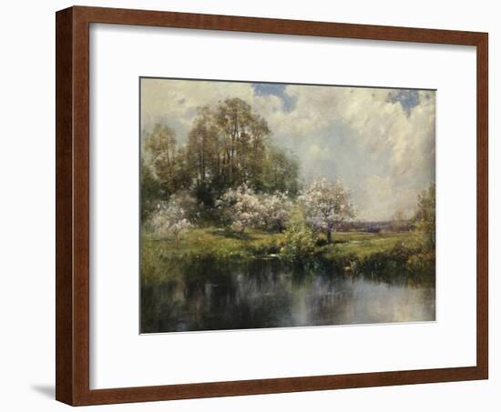 Apple Trees in Blossom-John Appleton Brown-Framed Giclee Print