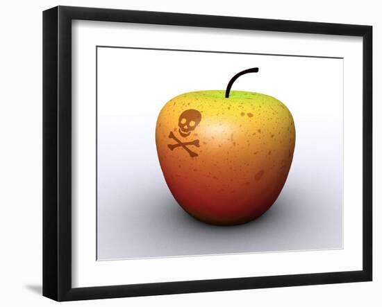 Apple with Poison Symbol, Artwork-Christian Darkin-Framed Photographic Print