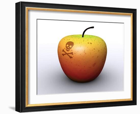 Apple with Poison Symbol, Artwork-Christian Darkin-Framed Photographic Print