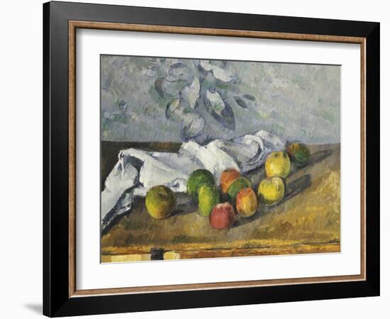 Apples and a Napkin-Paul Cézanne-Framed Giclee Print