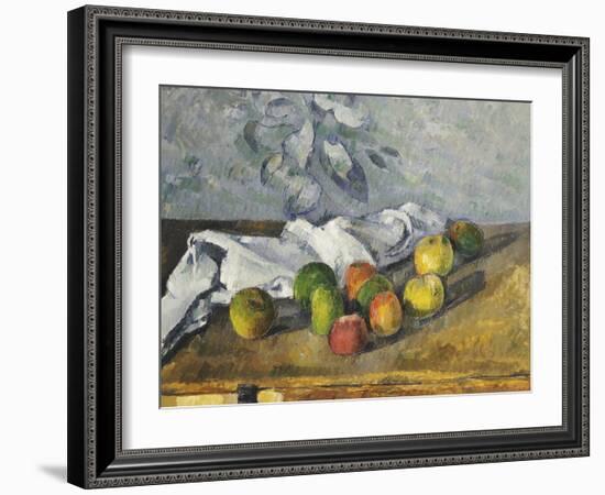 Apples and a Napkin-Paul Cézanne-Framed Giclee Print