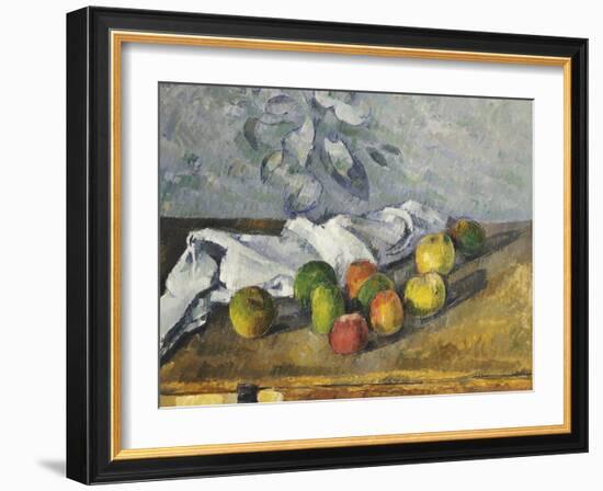 Apples and a Napkin-Paul Cézanne-Framed Giclee Print