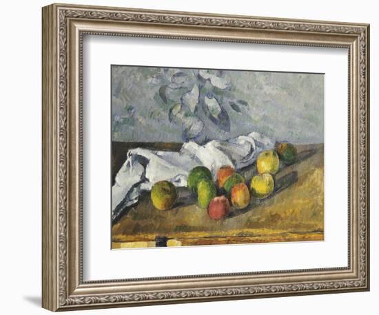 Apples and a Napkin-Paul Cézanne-Framed Giclee Print