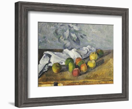 Apples and a Napkin-Paul Cézanne-Framed Giclee Print