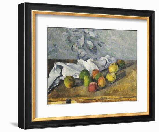 Apples and a Napkin-Paul Cézanne-Framed Giclee Print