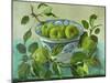 Apples and blue Bowl-Cristiana Angelini-Mounted Giclee Print