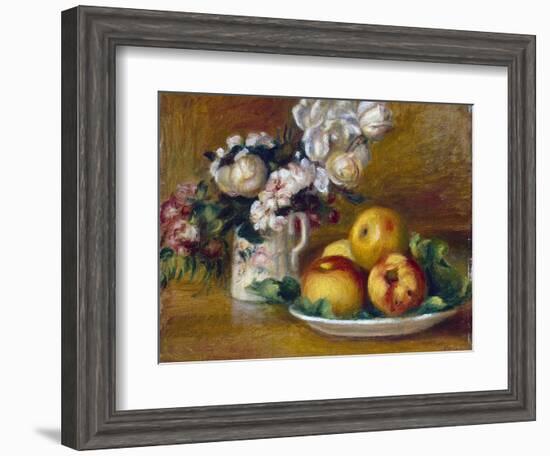 Apples and Flowers, C1895-Pierre-Auguste Renoir-Framed Giclee Print