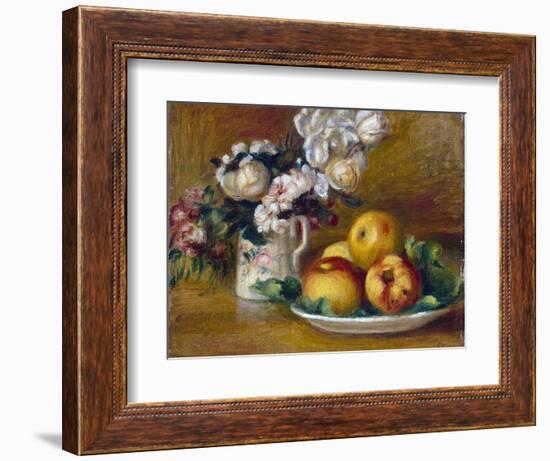 Apples and Flowers, C1895-Pierre-Auguste Renoir-Framed Giclee Print