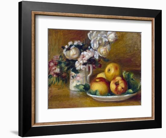 Apples and Flowers, C1895-Pierre-Auguste Renoir-Framed Giclee Print