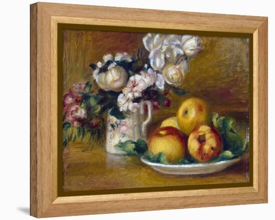 Apples and Flowers, C1895-Pierre-Auguste Renoir-Framed Premier Image Canvas