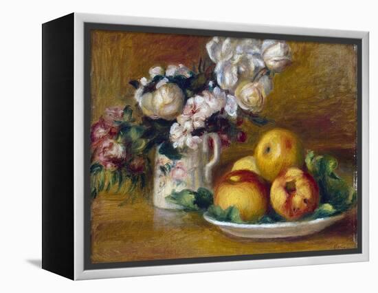 Apples and Flowers, C1895-Pierre-Auguste Renoir-Framed Premier Image Canvas