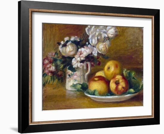 Apples and Flowers, C1895-Pierre-Auguste Renoir-Framed Giclee Print