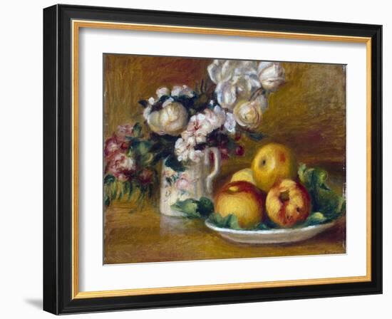 Apples and Flowers, C1895-Pierre-Auguste Renoir-Framed Giclee Print