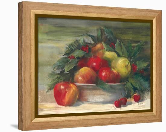 Apples and Holly-Carol Rowan-Framed Stretched Canvas