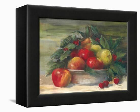 Apples and Holly-Carol Rowan-Framed Stretched Canvas