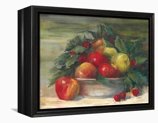 Apples and Holly-Carol Rowan-Framed Stretched Canvas