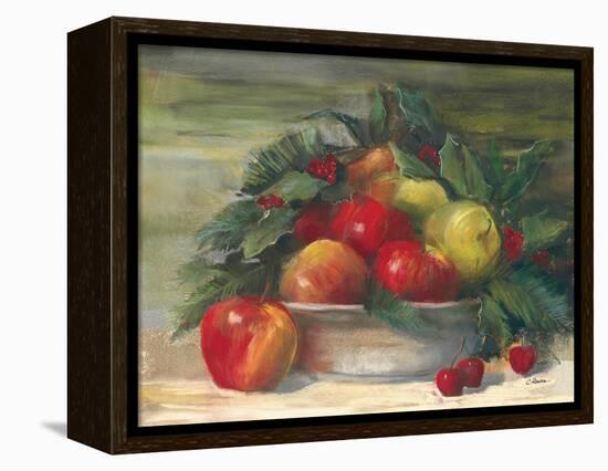 Apples and Holly-Carol Rowan-Framed Stretched Canvas