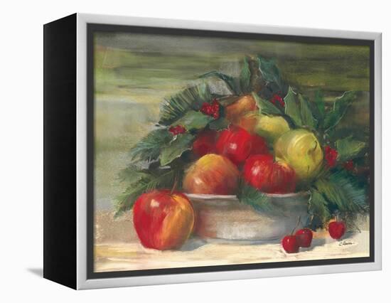 Apples and Holly-Carol Rowan-Framed Stretched Canvas