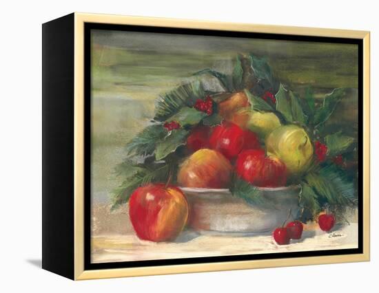 Apples and Holly-Carol Rowan-Framed Stretched Canvas