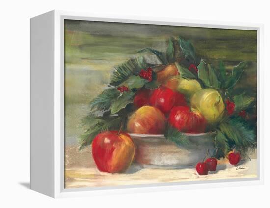 Apples and Holly-Carol Rowan-Framed Stretched Canvas