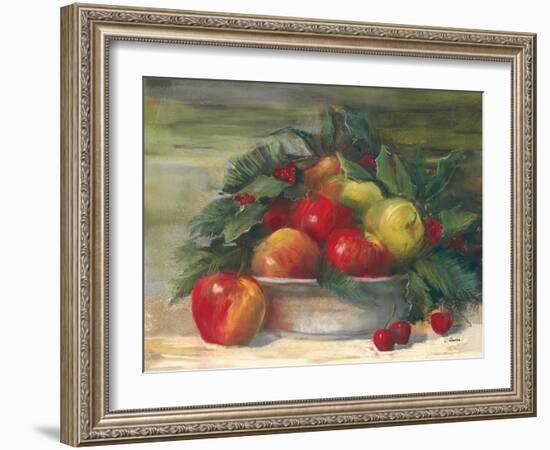 Apples and Holly-Carol Rowan-Framed Art Print