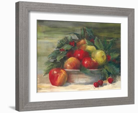 Apples and Holly-Carol Rowan-Framed Art Print