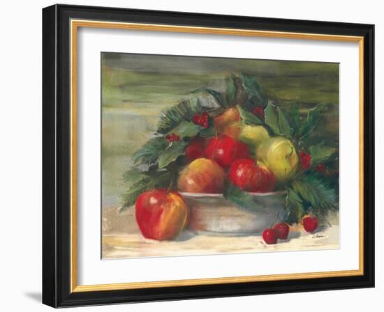 Apples and Holly-Carol Rowan-Framed Art Print