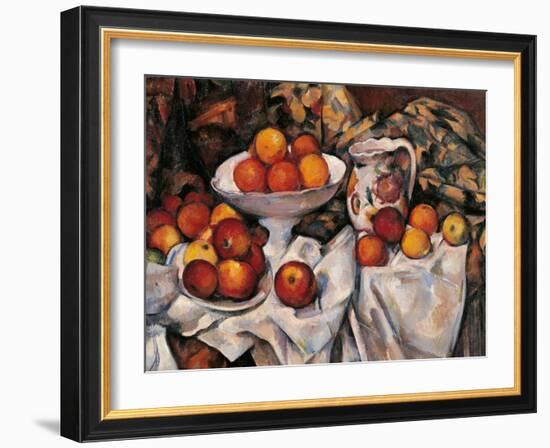 Apples and Oranges-Paul Cézanne-Framed Art Print