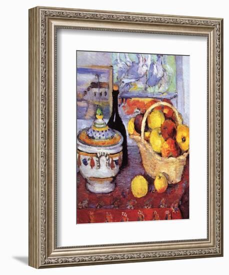 Apples Bottle and Tureen-Paul C?zanne-Framed Art Print