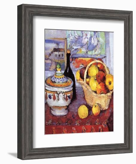 Apples Bottle and Tureen-Paul C?zanne-Framed Art Print