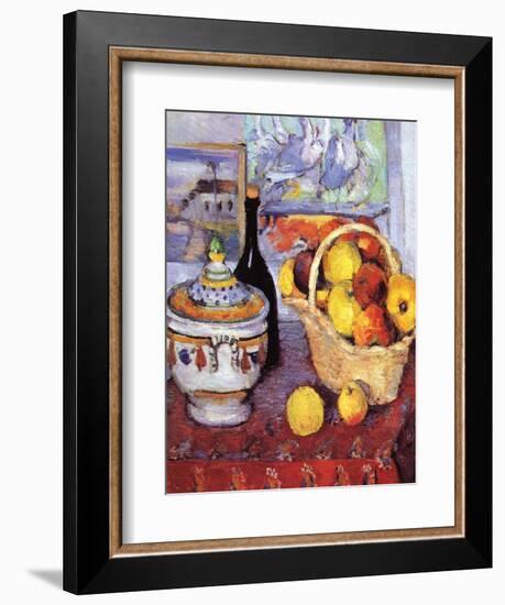 Apples Bottle and Tureen-Paul C?zanne-Framed Art Print