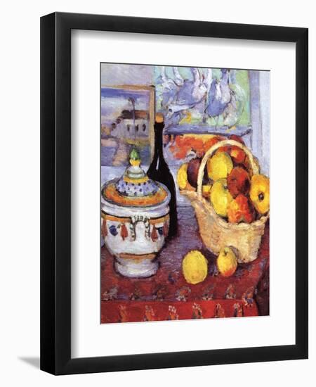 Apples Bottle and Tureen-Paul C?zanne-Framed Art Print