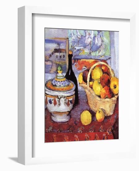 Apples Bottle and Tureen-Paul C?zanne-Framed Art Print