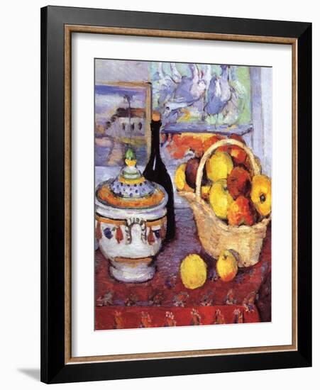 Apples Bottle and Tureen-Paul C?zanne-Framed Art Print