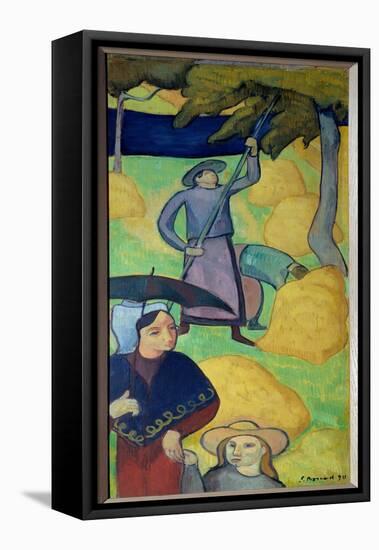 Apples Gaulting. Picking Apples from an Orchard, 1890 (Oil on Canvas)-Emile Bernard-Framed Premier Image Canvas