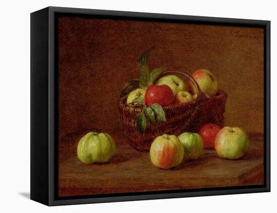 Apples in a Basket and on a Table, 1888-Henri Fantin-Latour-Framed Premier Image Canvas