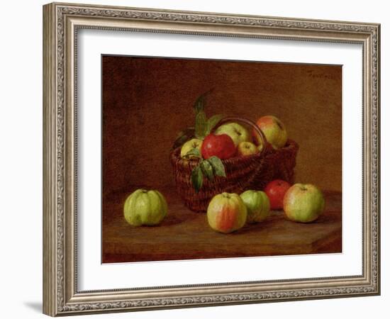 Apples in a Basket and on a Table, 1888-Henri Fantin-Latour-Framed Giclee Print