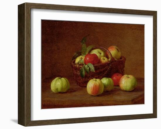 Apples in a Basket and on a Table, 1888-Henri Fantin-Latour-Framed Giclee Print