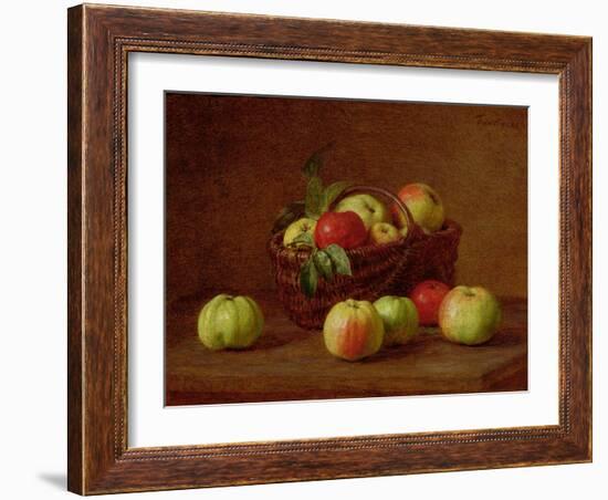 Apples in a Basket and on a Table, 1888-Henri Fantin-Latour-Framed Giclee Print