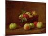 Apples in a Basket and on a Table, 1888-Henri Fantin-Latour-Mounted Giclee Print