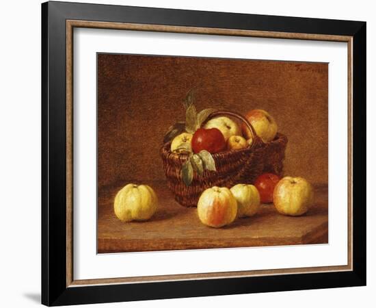 Apples in a Basket on a Table-Henri Fantin-Latour-Framed Giclee Print