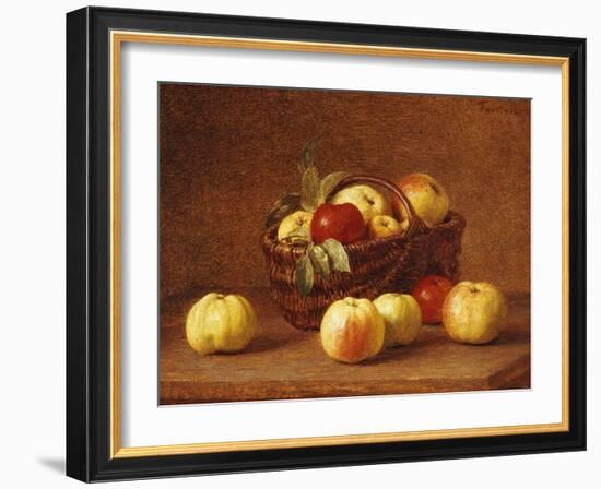 Apples in a Basket on a Table-Henri Fantin-Latour-Framed Giclee Print