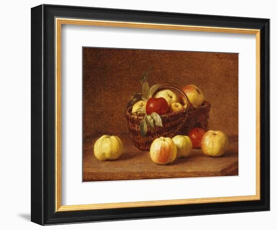 Apples in a Basket on a Table-Henri Fantin-Latour-Framed Giclee Print