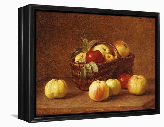 Apples in a Basket on a Table-Henri Fantin-Latour-Framed Premier Image Canvas