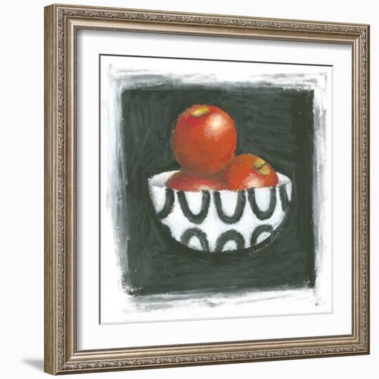 Apples in Bowl-Chariklia Zarris-Framed Art Print