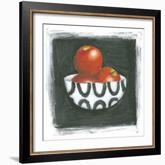 Apples in Bowl-Chariklia Zarris-Framed Art Print