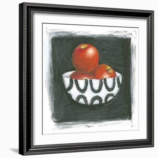 Apples in Bowl-Chariklia Zarris-Framed Art Print