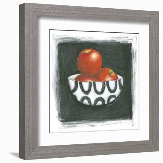 Apples in Bowl-Chariklia Zarris-Framed Art Print