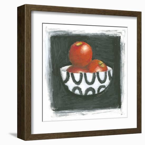 Apples in Bowl-Chariklia Zarris-Framed Art Print