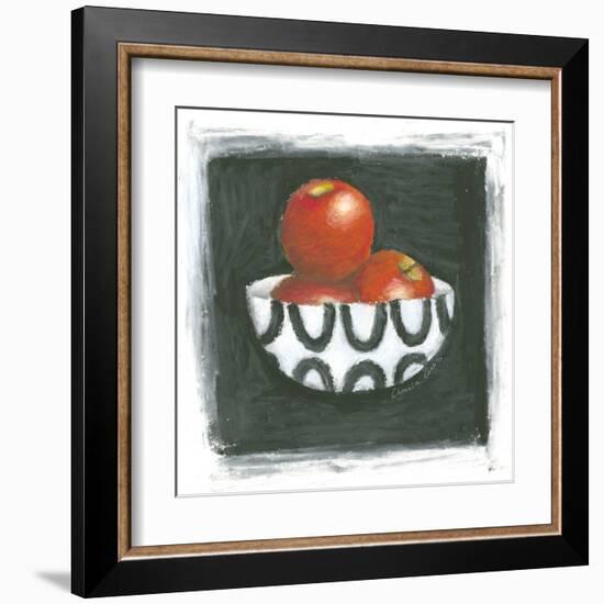 Apples in Bowl-Chariklia Zarris-Framed Art Print